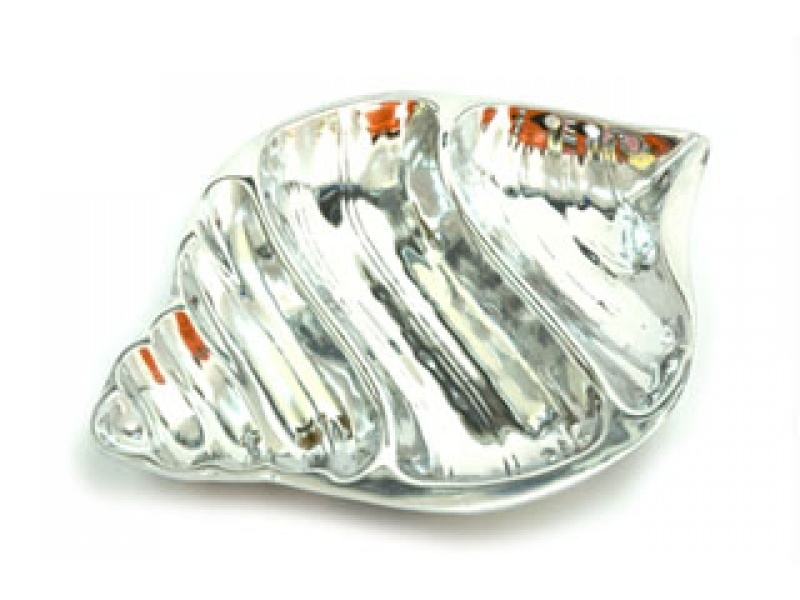 BOTANERO TULUM   CARACOL MARINO 3 DIVISIONES MED BOTANEROS EN PEWTER